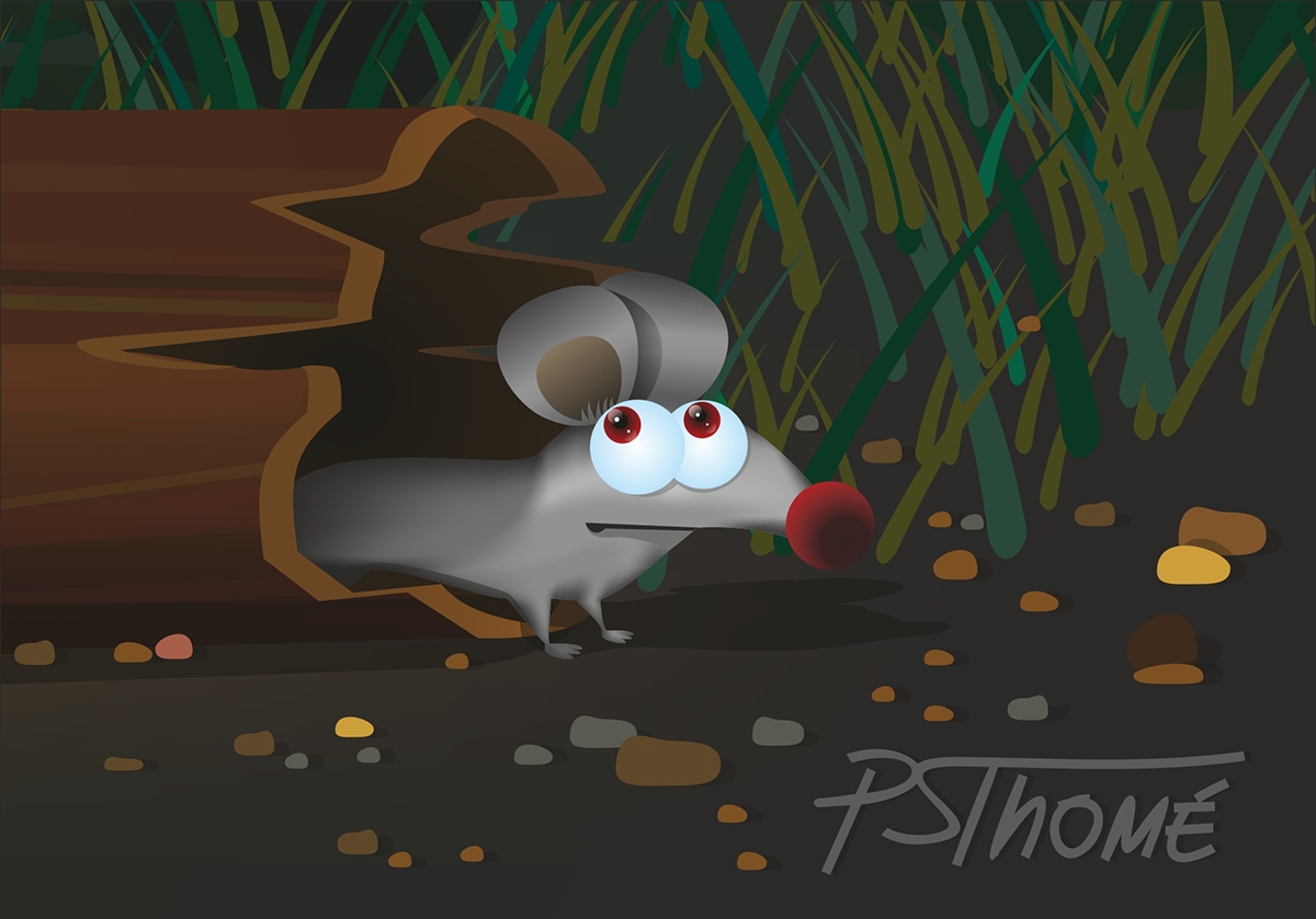psthome Macaco rato Ilustração monkey mouse jungle selva Paulo Sérgio Thomé illustrationist character designer