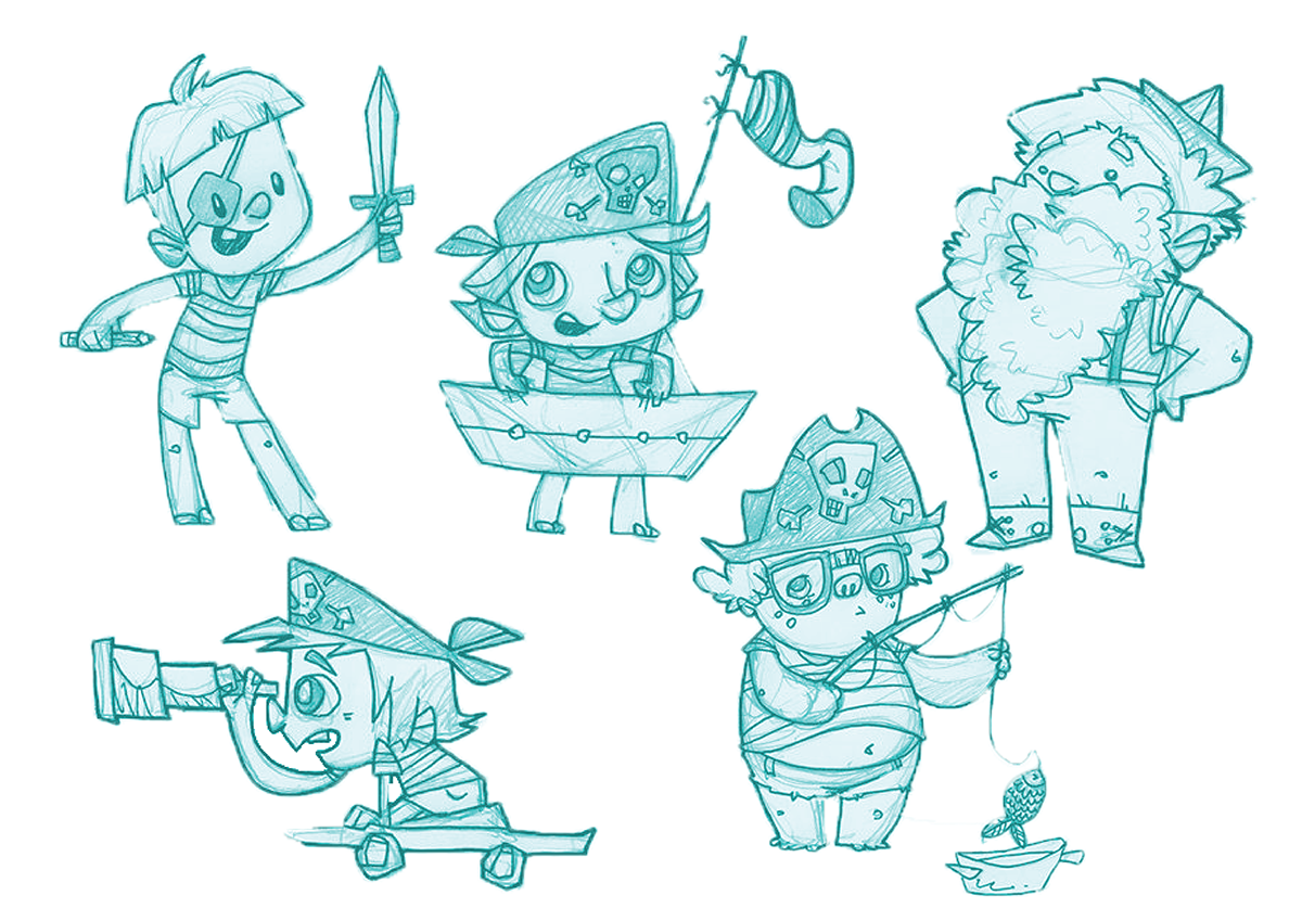 pirates cute illustrattion Character design kids