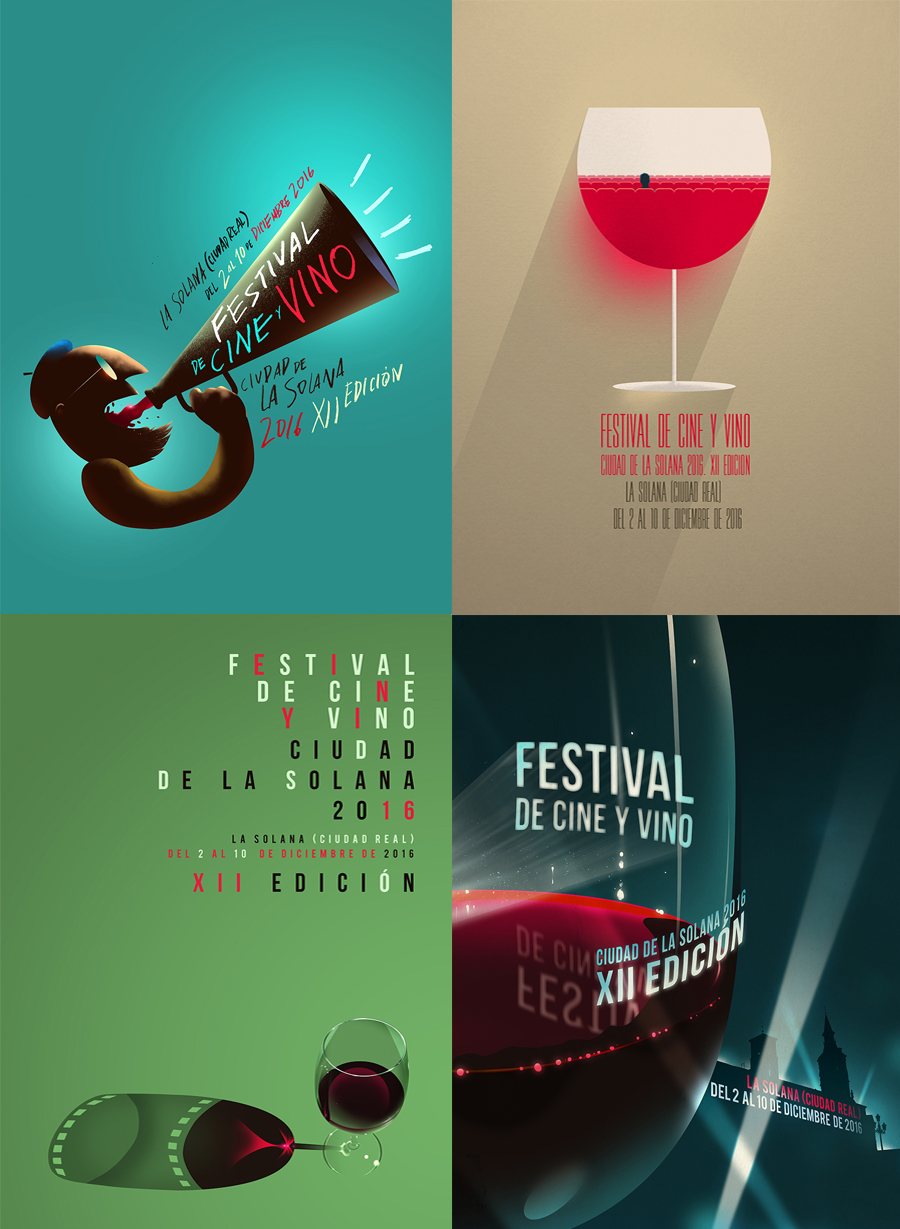 poster wine Cinema contest spain
