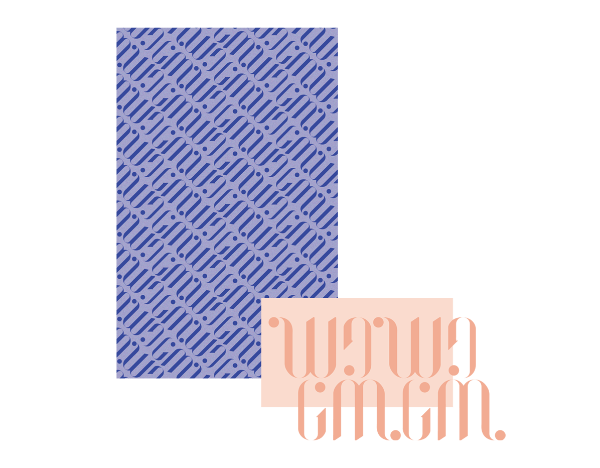 Logotype logo interior designer pattern Feminin pink violet Stationery visual identity brand