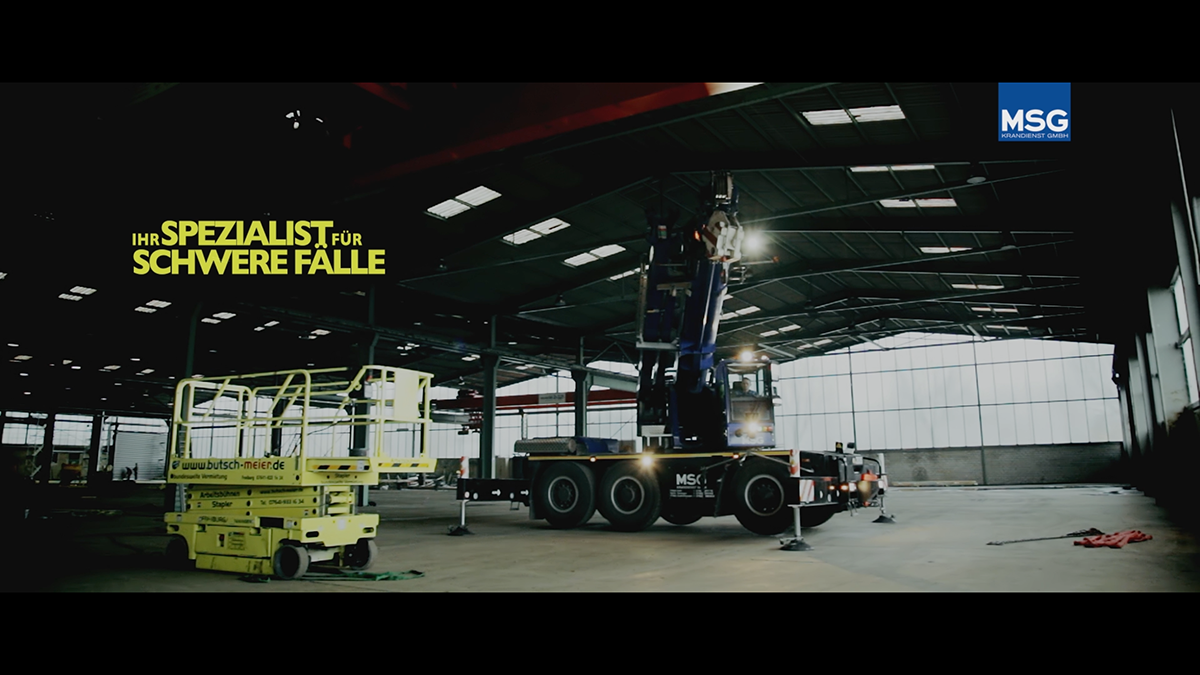 exposition MSG Krandienst crane cranes industry Corporate Movie fünf.sechs fuenfpunktsechs fünfpunktsechs