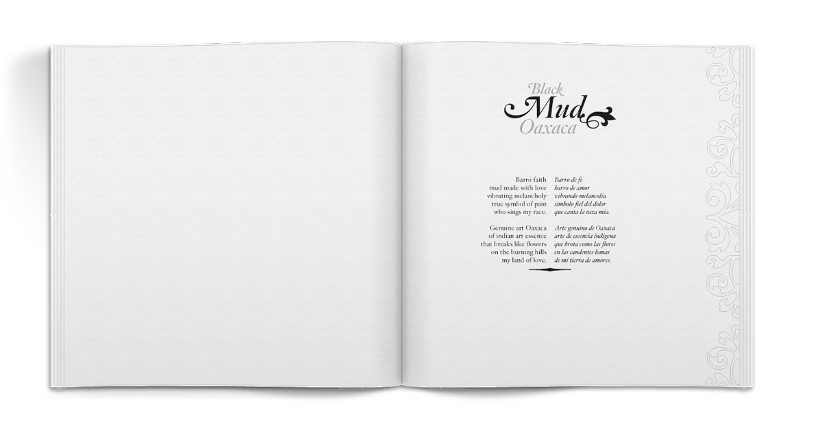 mud  barro clay  mexican oaxaca Mexicano art artisan  book  catalog  libro catalogo black and white blanco y negro Diseño editorial