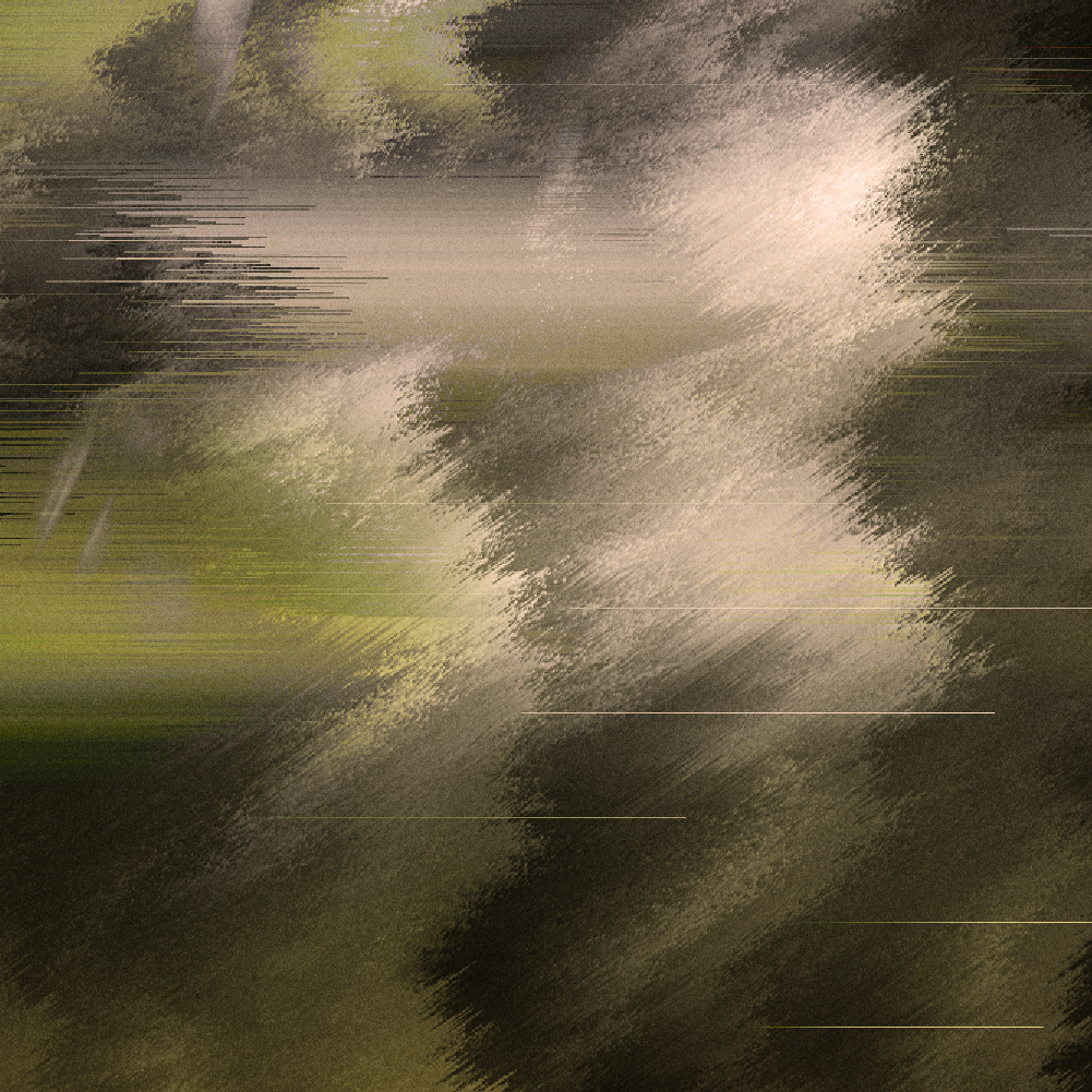 Landscape graphic art Pixel art digital painting generative art Glitch