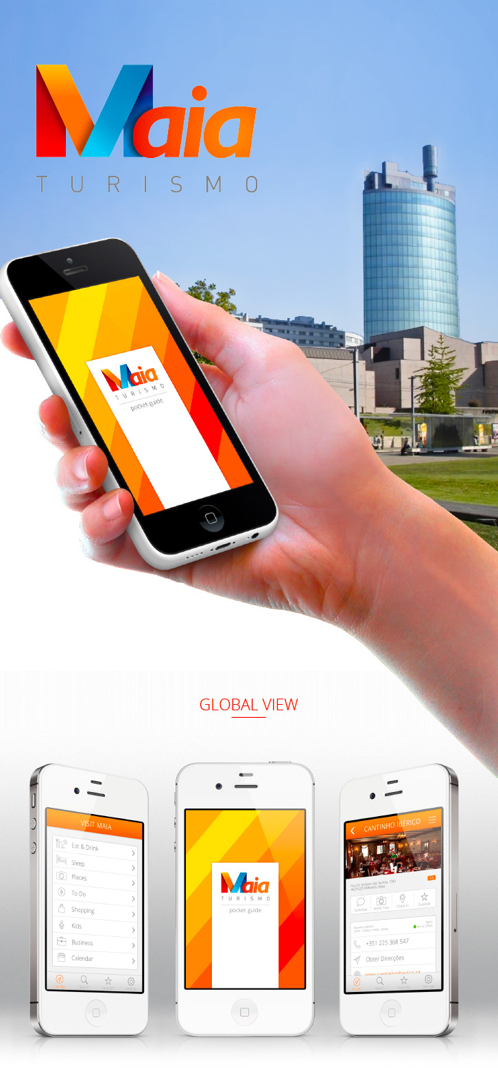 design app aplicação Turismo tourism maia camara