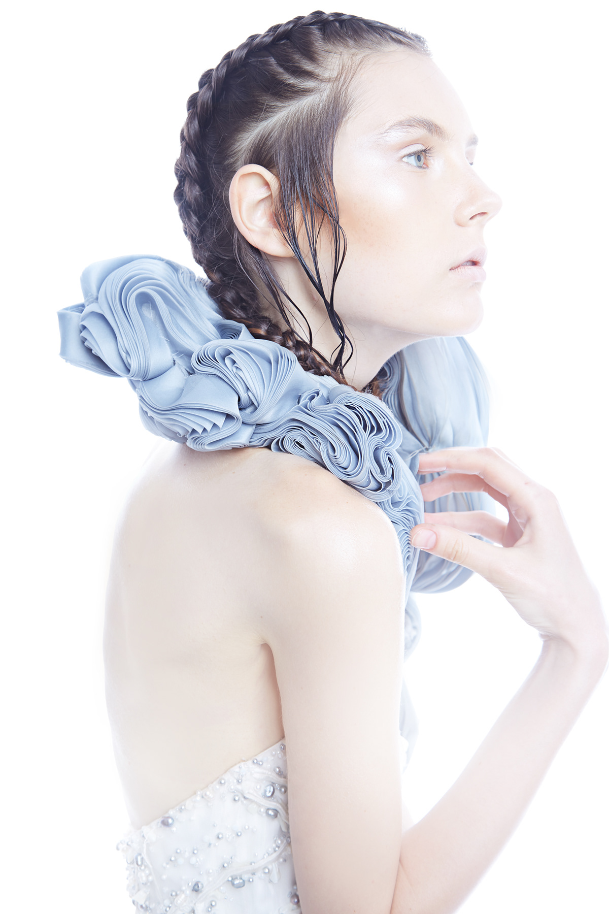 interstellar couture model futuristic avantgarde design studio light Bangkok Thailand makeup hairdo