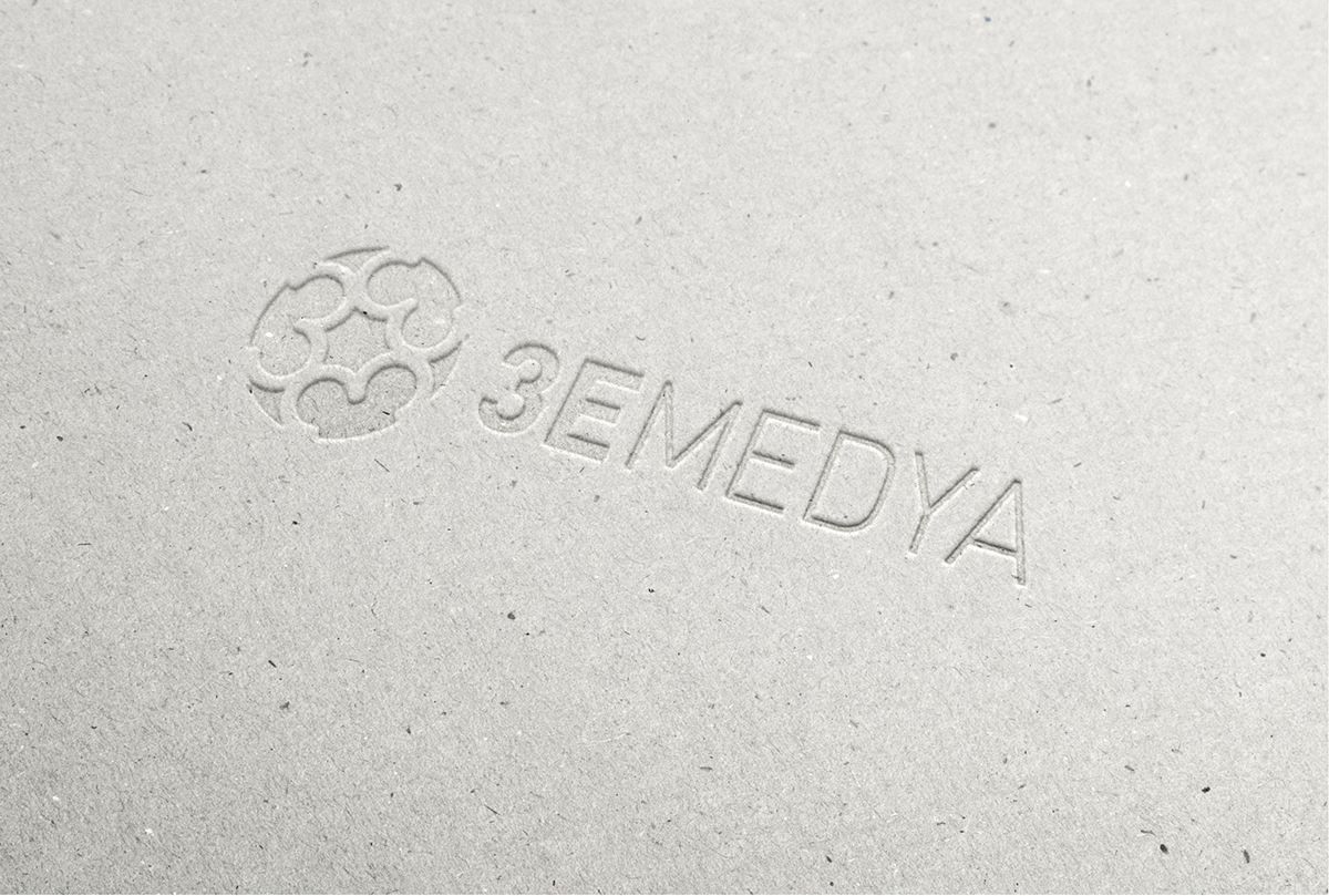 3e medya media television red corporate business embossed cutout istanbul Turkey leather logo iphone