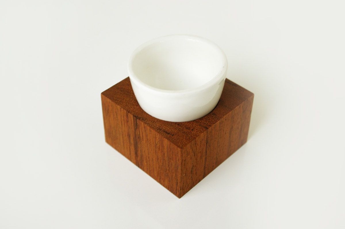 cup espresso ceramic porcelain White Coffee fast express wood turning merbau wood experimental faster process product