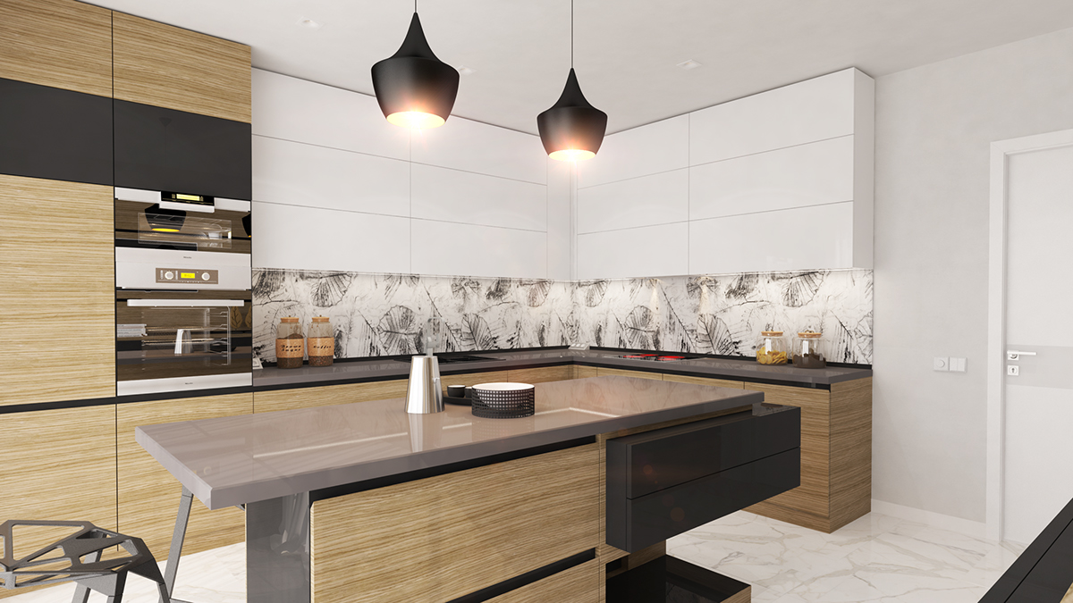 Interior Render 3dsmax vray kitchen design finedesign