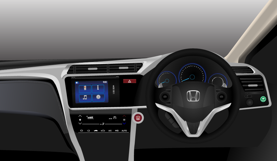 Honda city vector graphic Drafting car Vehicle Illustrator