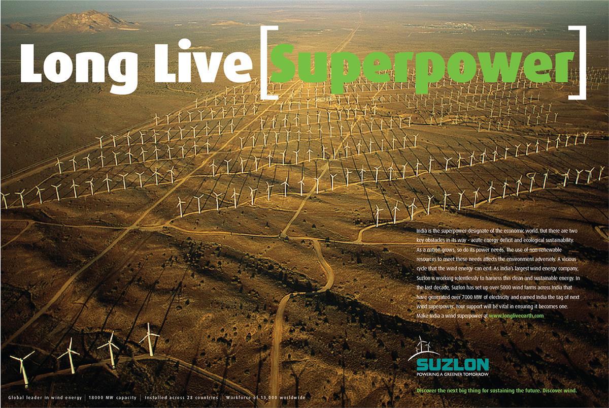 Suzlon wind Windpower windmill Green Energy