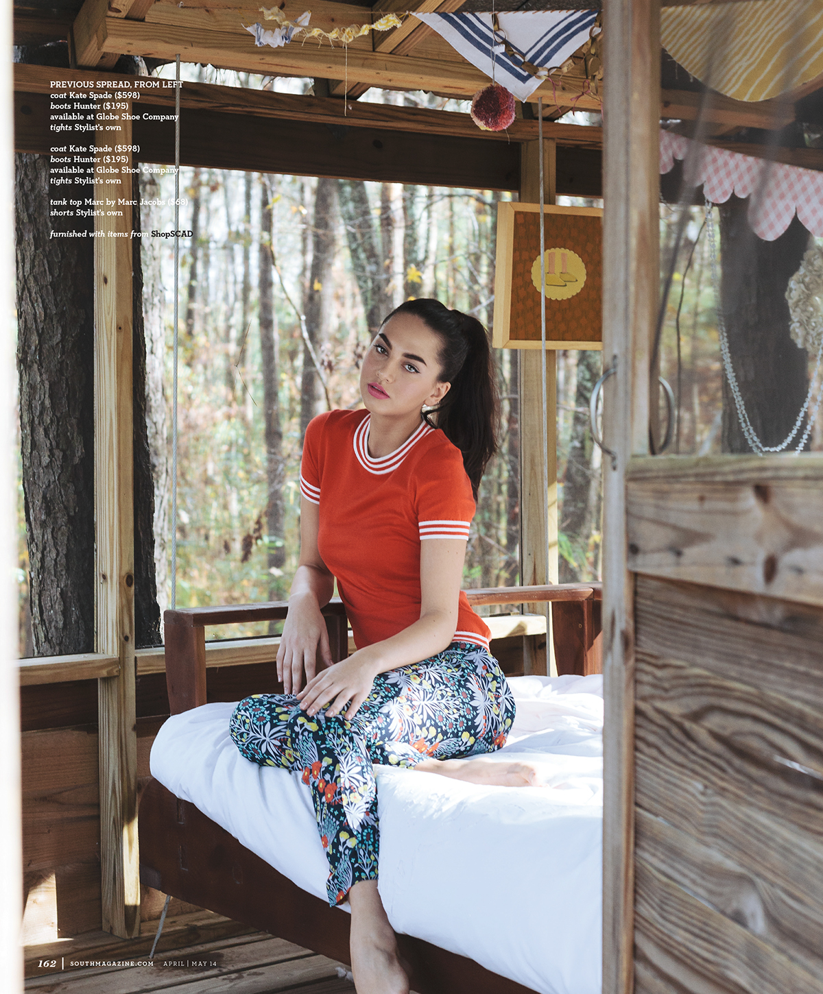 South Magazine fashion photography SCAD cover portrait camp glamp