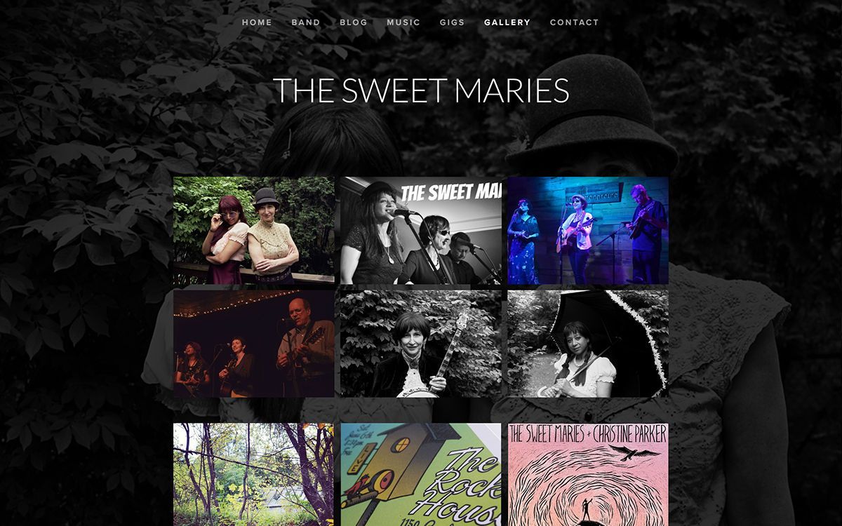 music site Band Site folk music female rock Web Design  interactive design