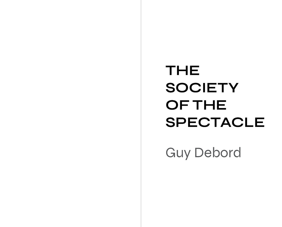 book cover book design collage editorial editorial design  philosophy  Society of the Spectacle