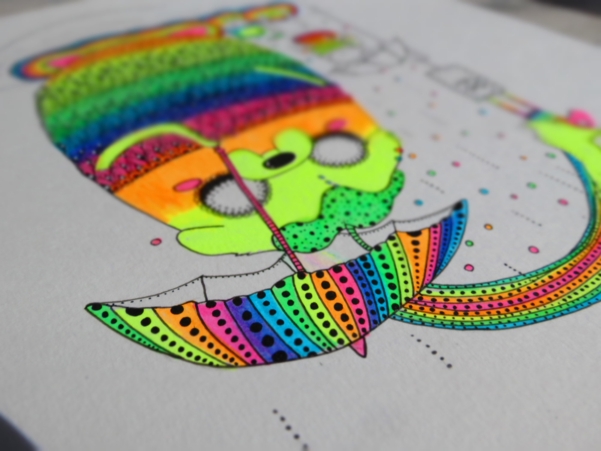 Fan Art  pattern  detail rainbow  alice  wonderland adventure  time