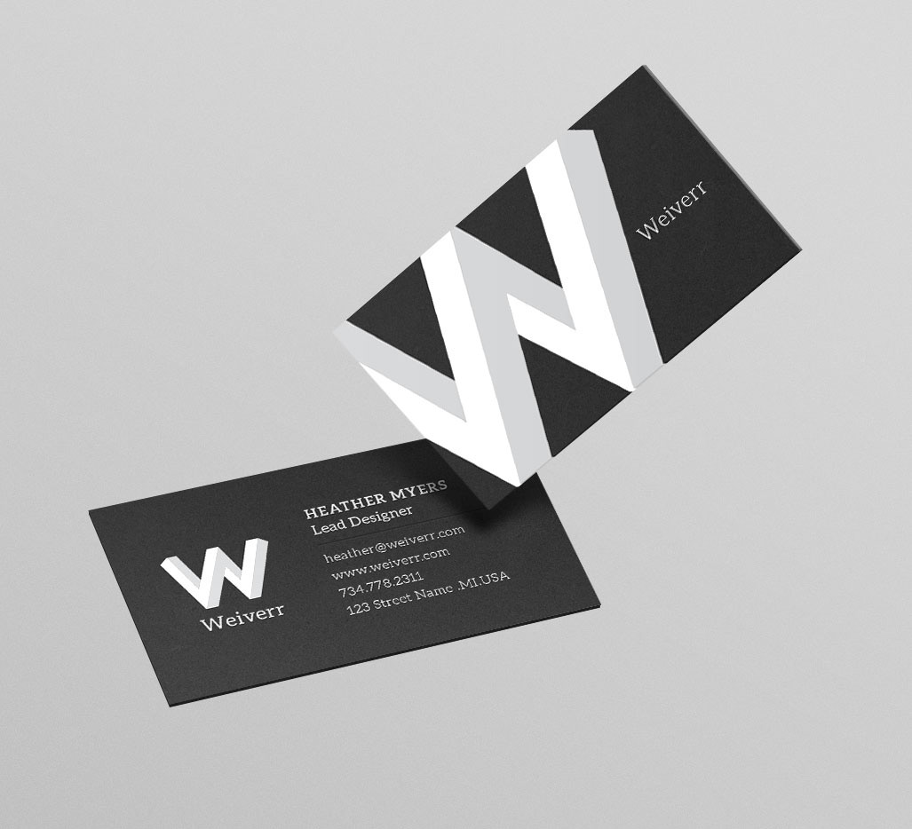 impossible shape creative logo business card rebranding