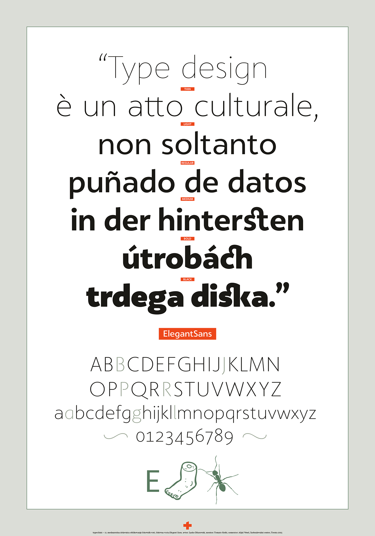 type typedesign design posters presentation International Workshop slovenia trenta font fonts letters Typeface text