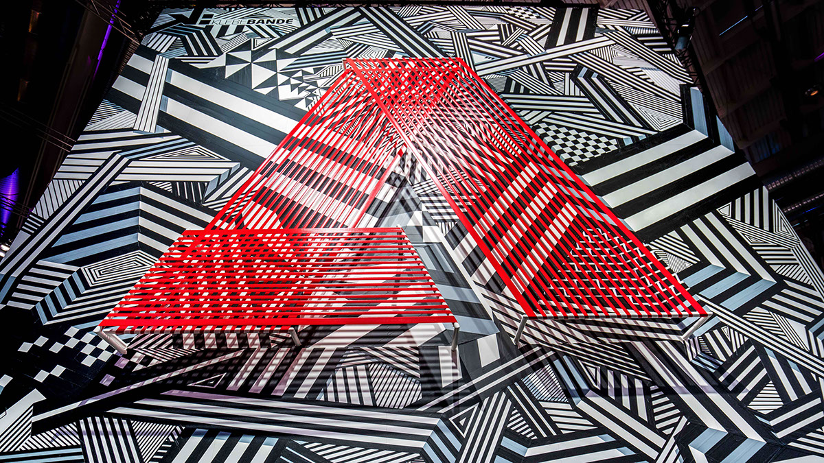 Adobe Remix klebebande tape-art OMR16 live 3D installation layer Illustrator design logo Tapeart tape Urbanart Logo Remix