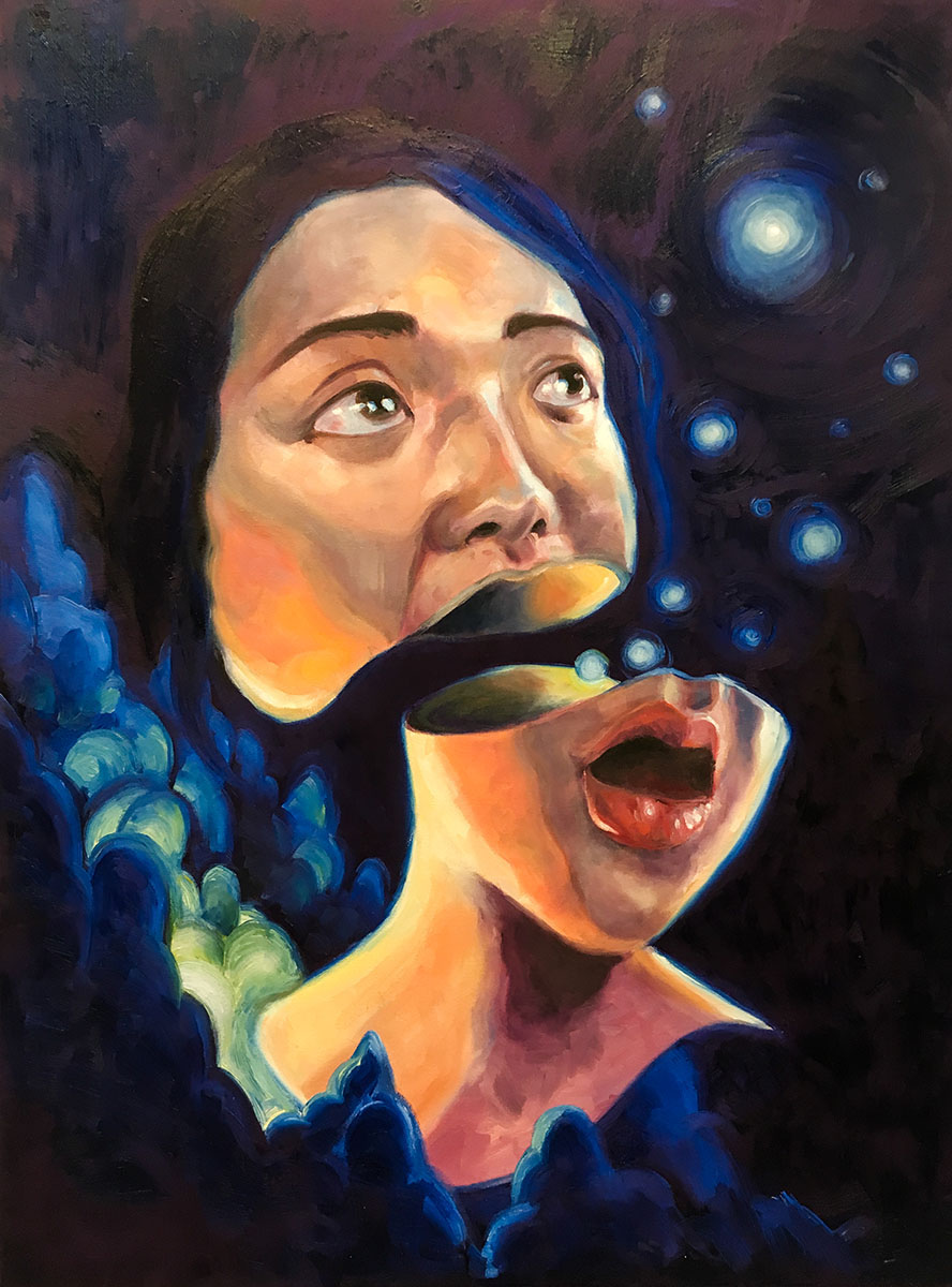 oil painting   color figure portrait