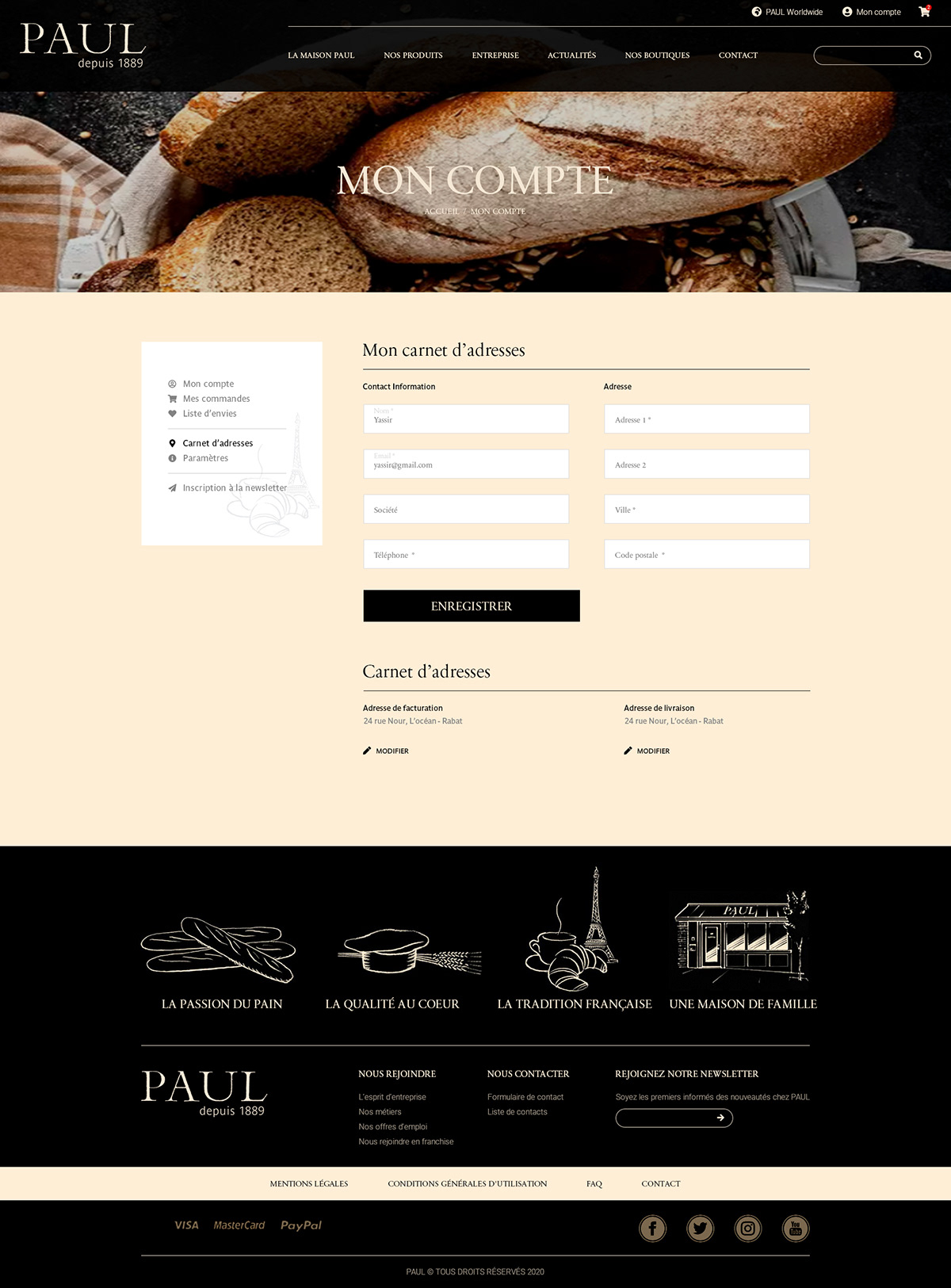 bakery Food  landing page UI/UX Website Design