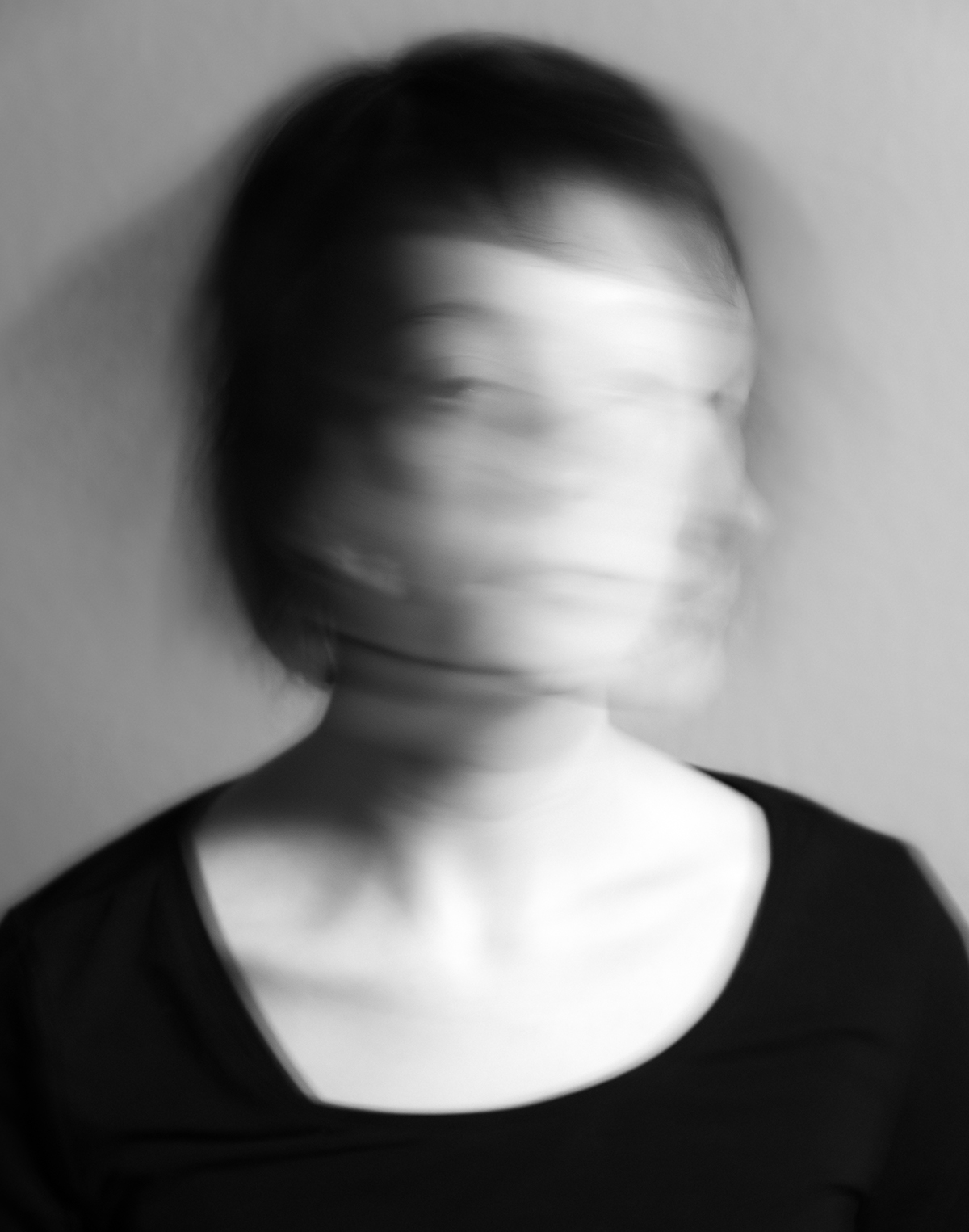 portrait blurred black and white Time Exposure motion blur