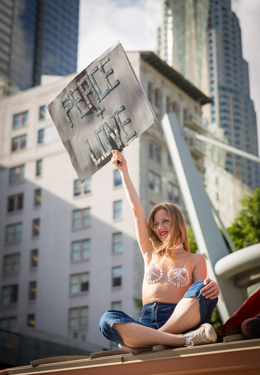 protest women's march dtla LGBT feminists protest signs politics street photography future is  feminine