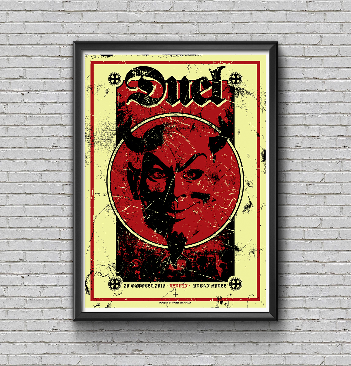 duel duel band NOISE ARMADA noise armada design GigPoster poster Rockposter demon evil lucifer