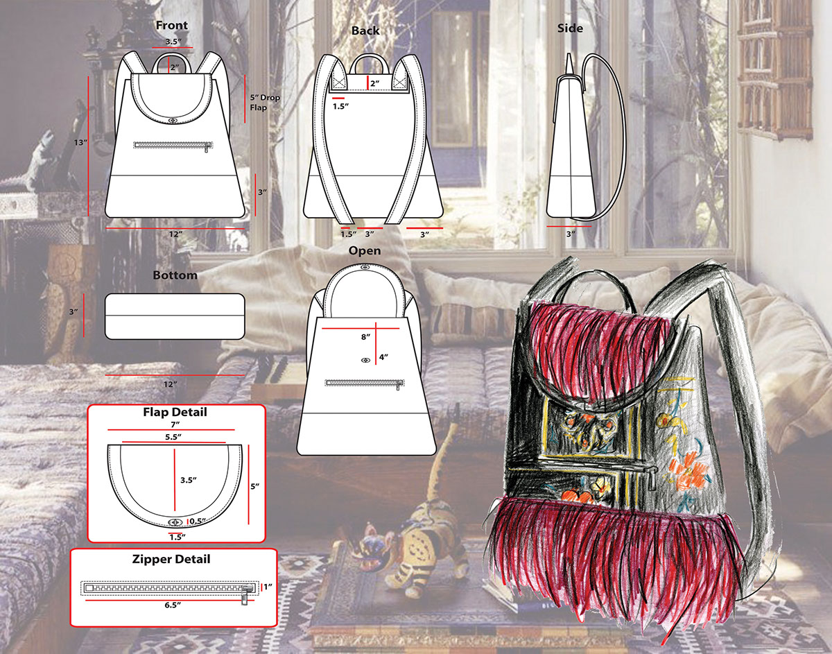 handbag bohemian Spec pattern