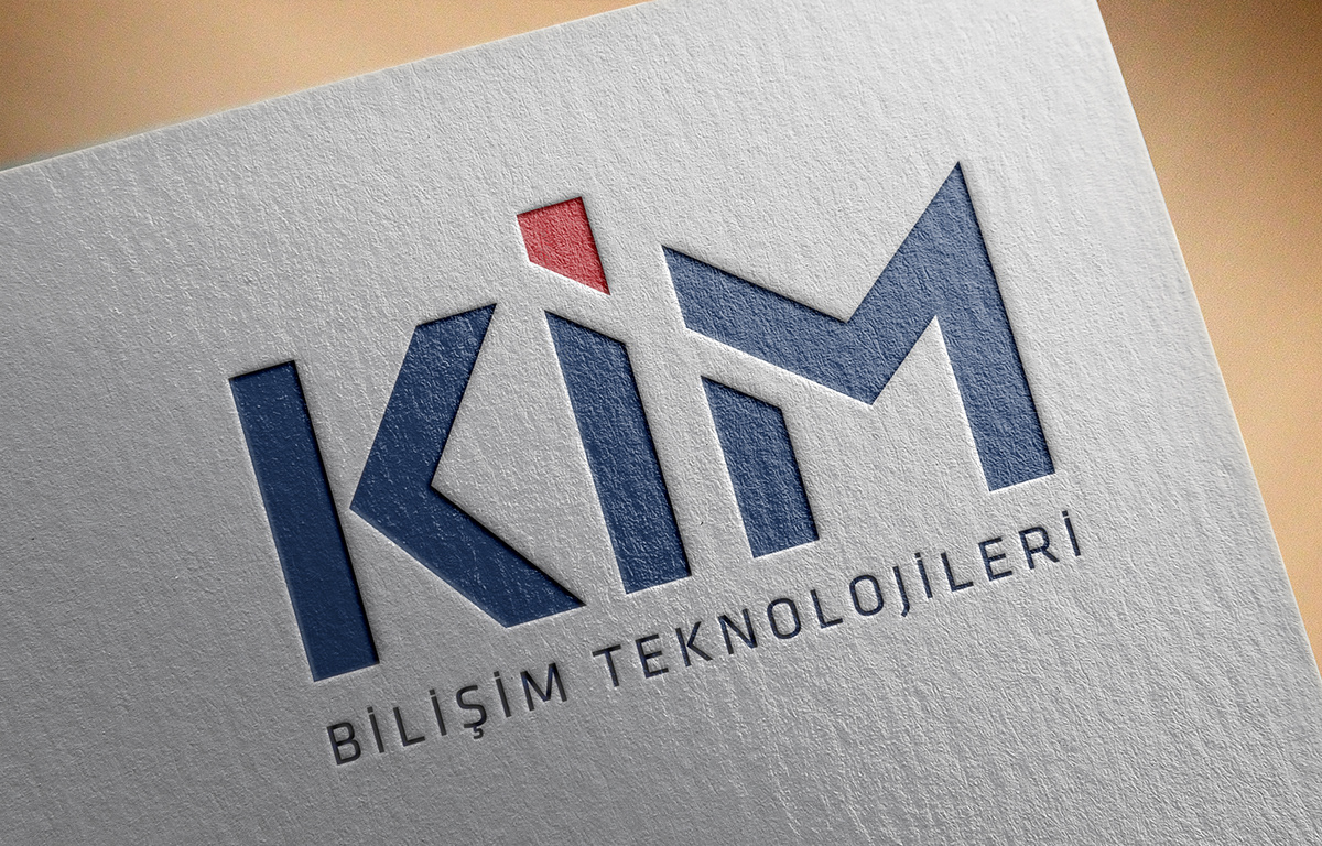 kim corporate Informatics Technology teknoloji letter business envelope disc design blue navy logo istanbul Turkey