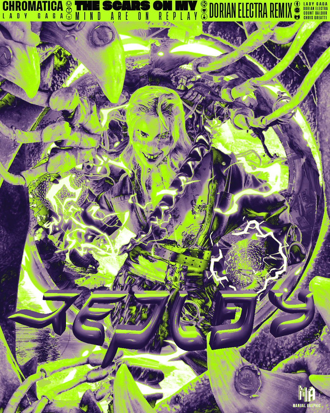 artwork Chromatica Dawn of Chromatica Digital Art  Dorian Electra Lady Gaga poster REMIX replay