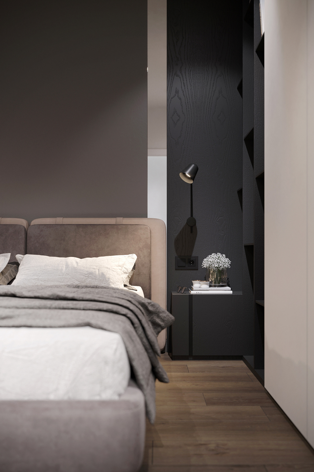 bedroom bedroom design Dark Design interior design  komod