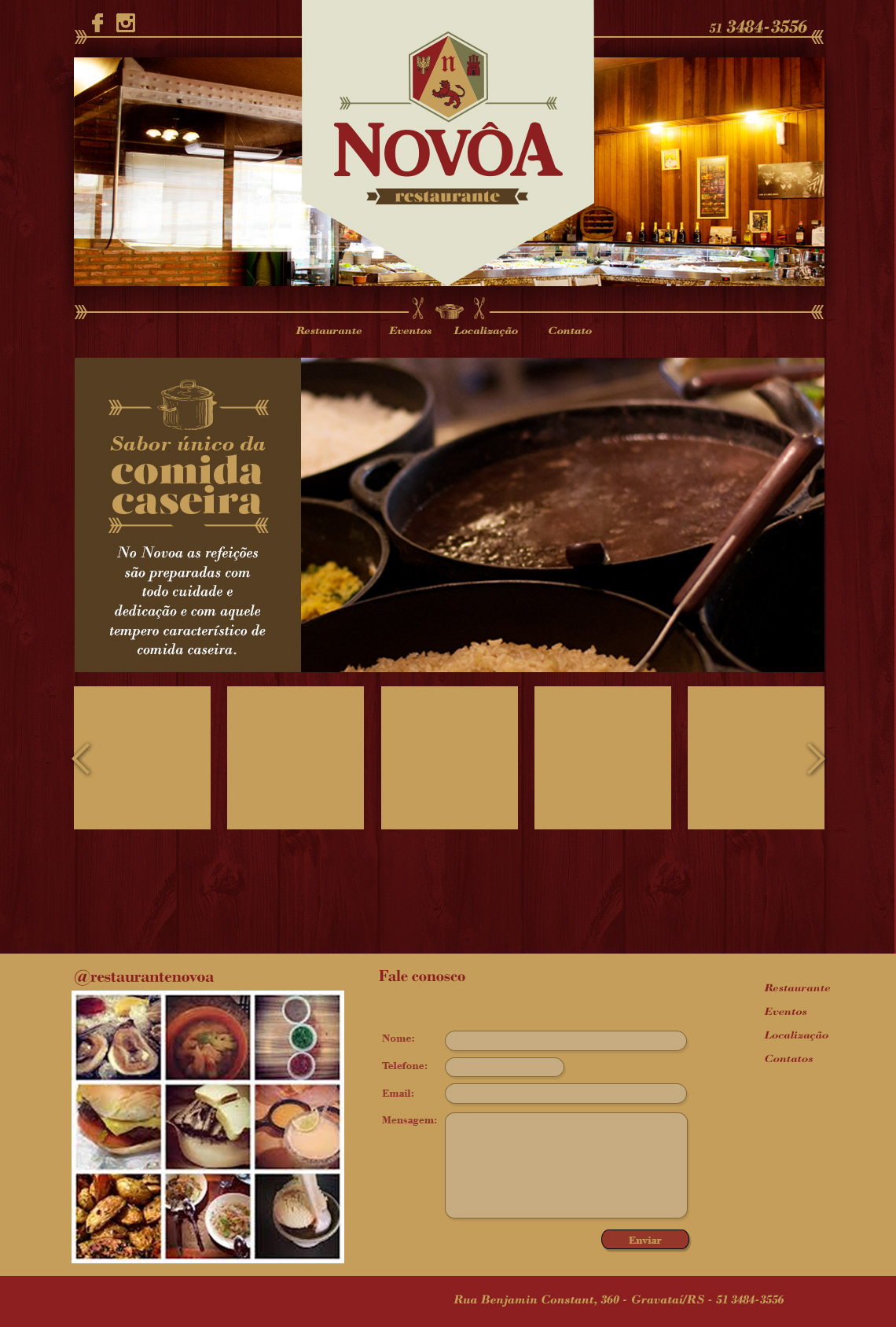 Webdesign site restaurante Food 