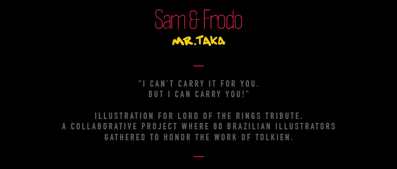 Lord of the rings LOTR Senhor dos Anéis Fan Art tribute frodo