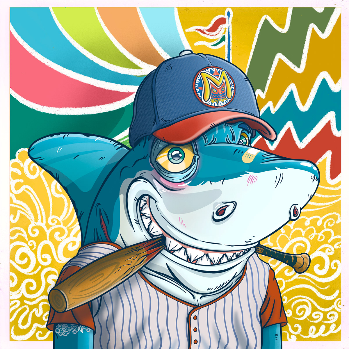 design illustrations nft cartoon fantasy manga shark Character design  criptoart blockchain