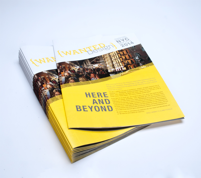 wayfinding wanted design wanteddesign yellow brochure Event