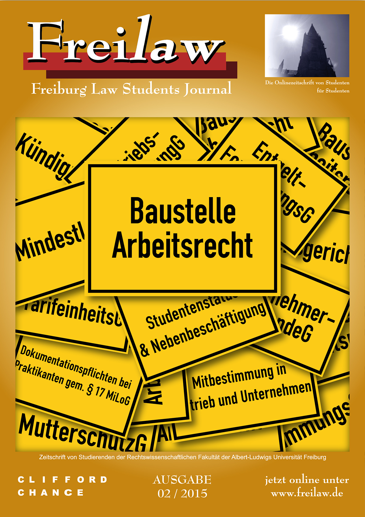 freilaw nikos papathan nikolaos papathanassopoulos Freiburg Deutschland germany law journal magazine cover din engschrift baustelle arbeitsrecht din 1451