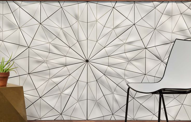 wall tile concrete geometric interiors Wall panel tile Patterns 3D Surface Treatment 3D surface