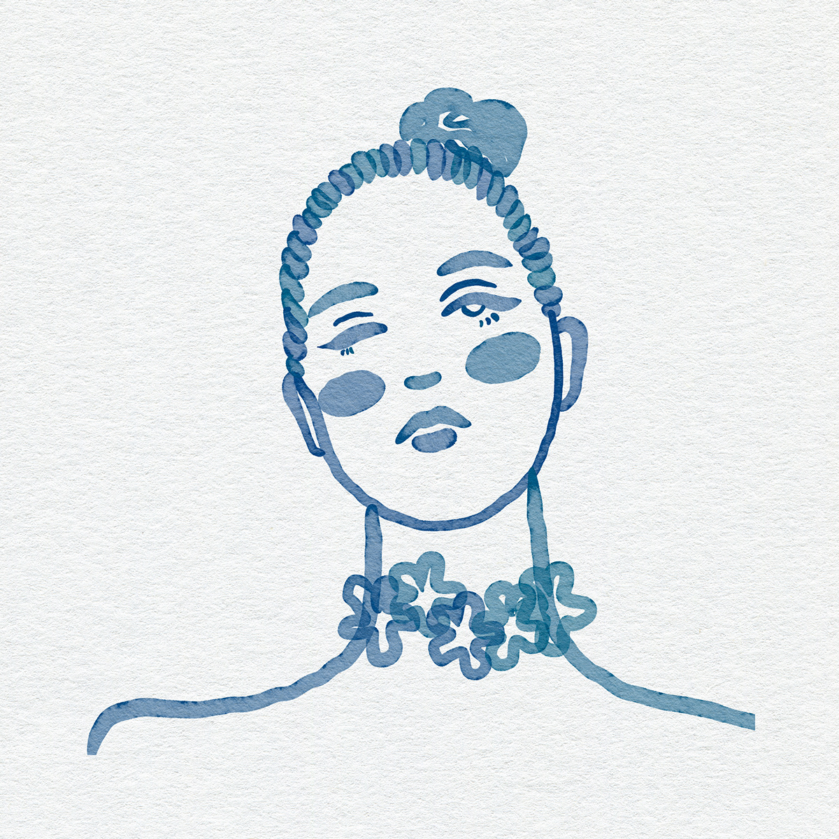 beauty Drawing  face Fashion  portrait sketch watercolor woman