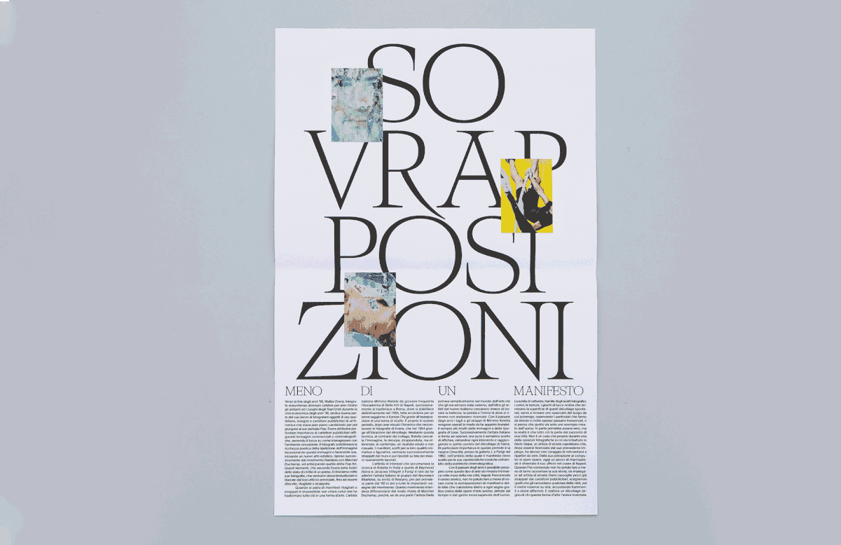 manifesto NAPOLI strappo Mimmo Rotella collage Decollage sovrapposizioni Fotografia reportage