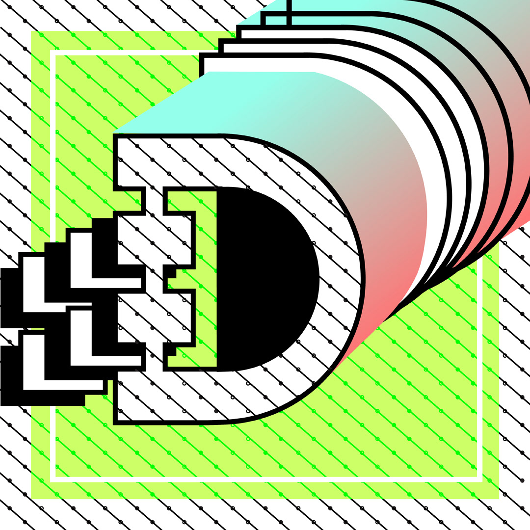 type type design illustrated type geometric Patterns funky