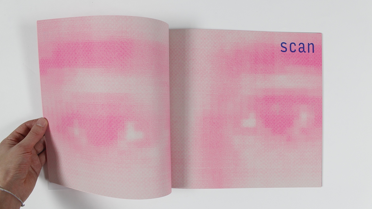 risography Riso translucent transparent Zine  DIY magazine pink black type privacy copy facebook image scan