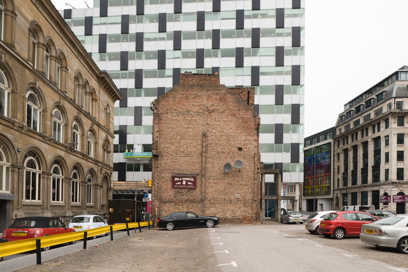 Liverpool city england streetscape building facade