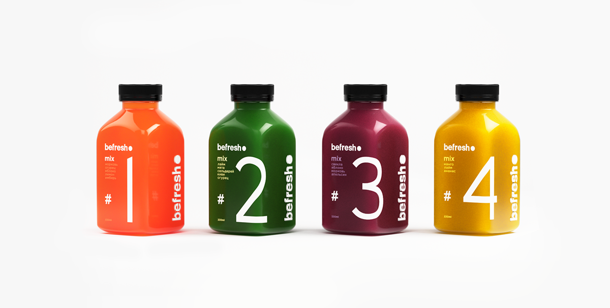 packing juice logo branding  befresh fresh