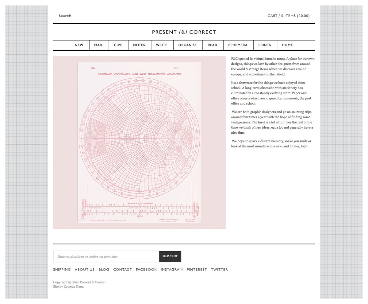 Present & Correct Website Shopify Stationery design The Printer's Son