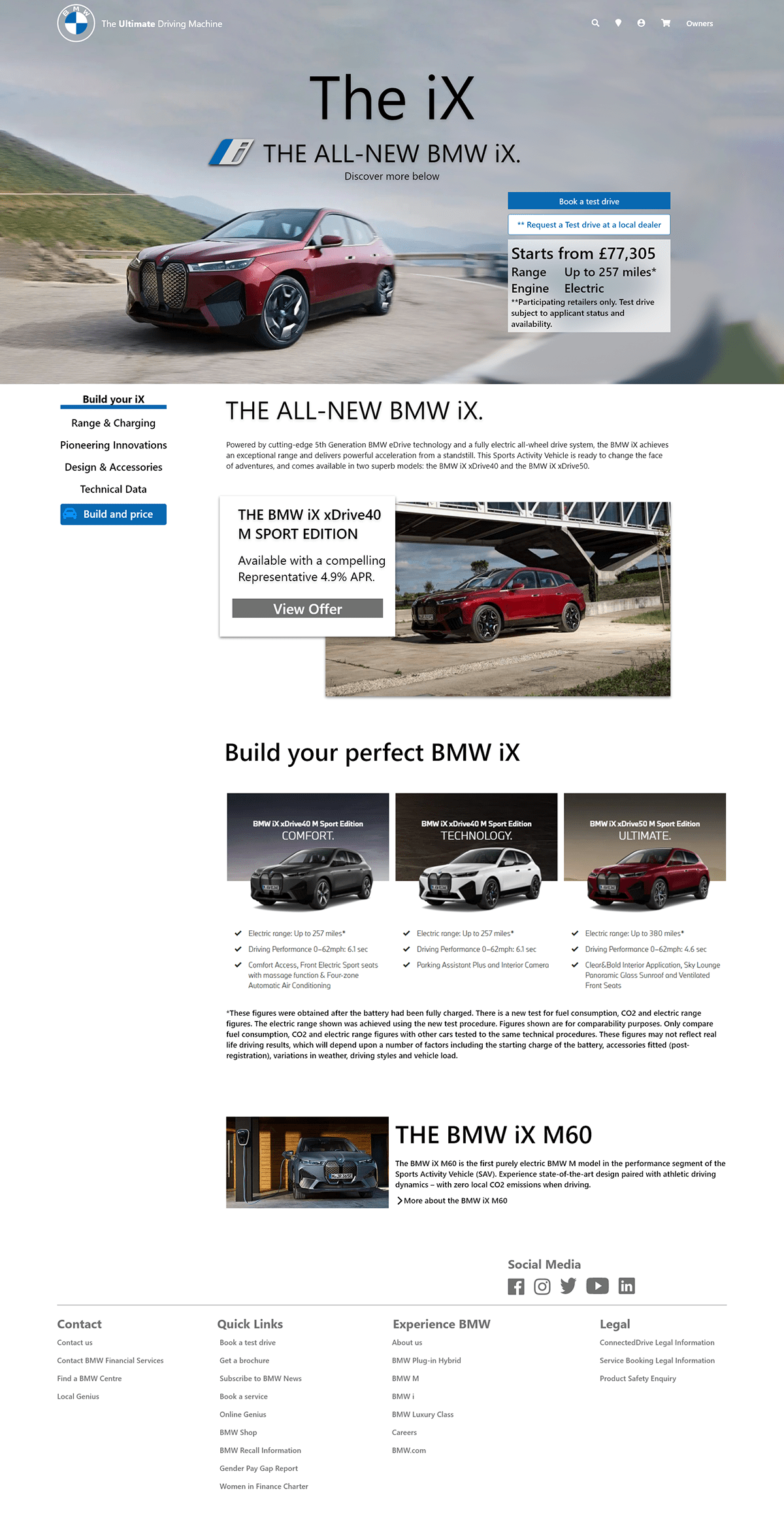 Adobe Portfolio automotive   BMW UI/UX Vehicle Web Design  xD