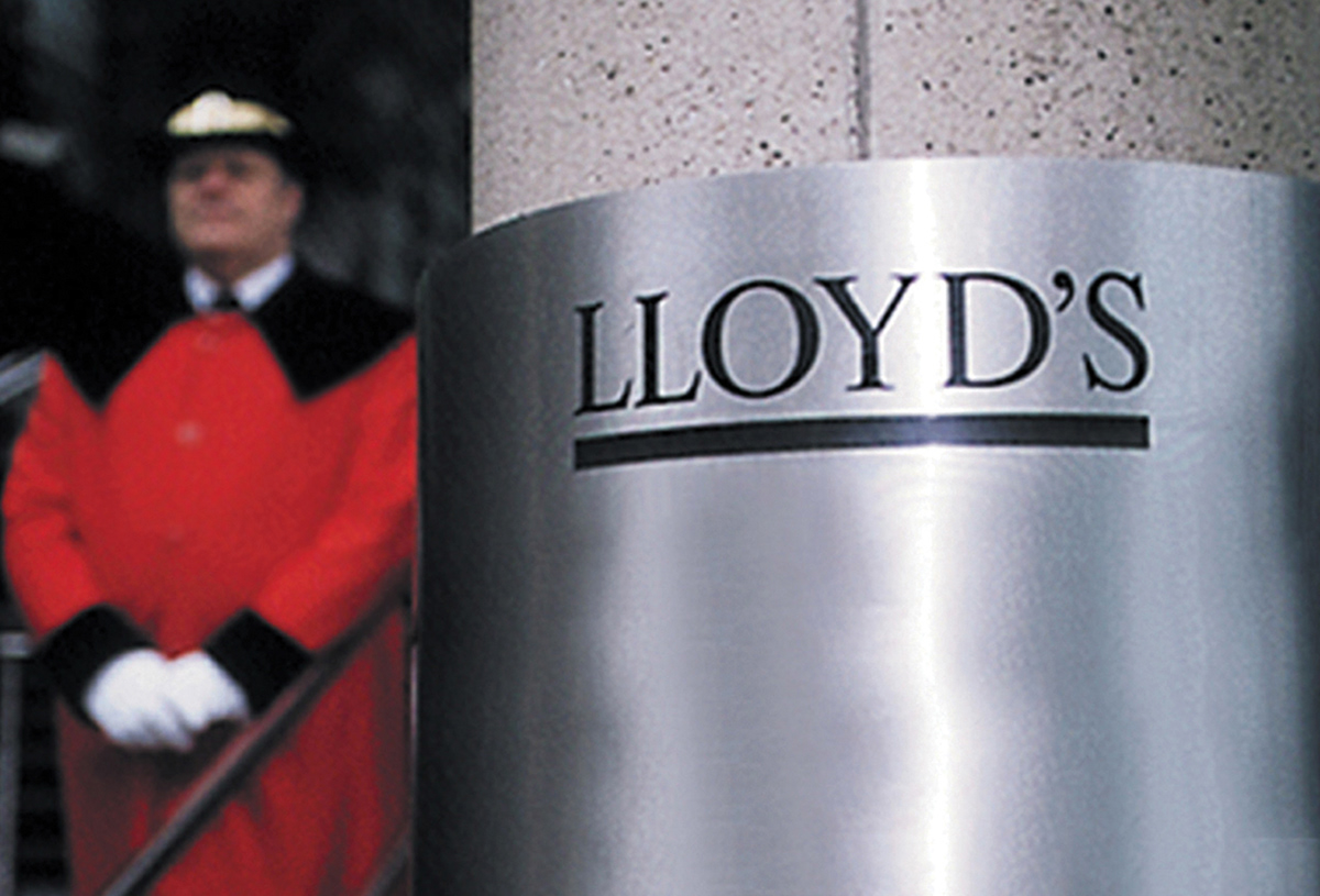 The Lloyd’s of London logo applied to signage at 1 Lime Street 