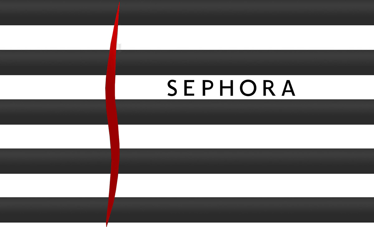 sephora makeup cosmetics Project Competition design black White black and white