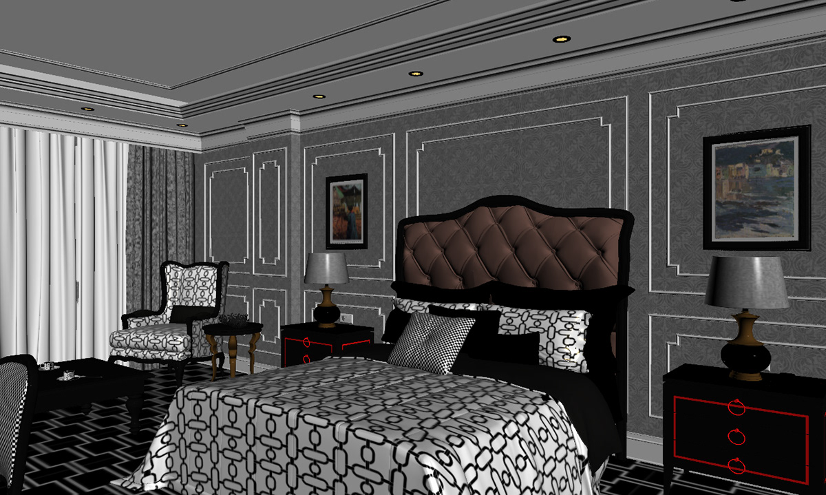 hotel room suite vray 3ds max no pp ankara