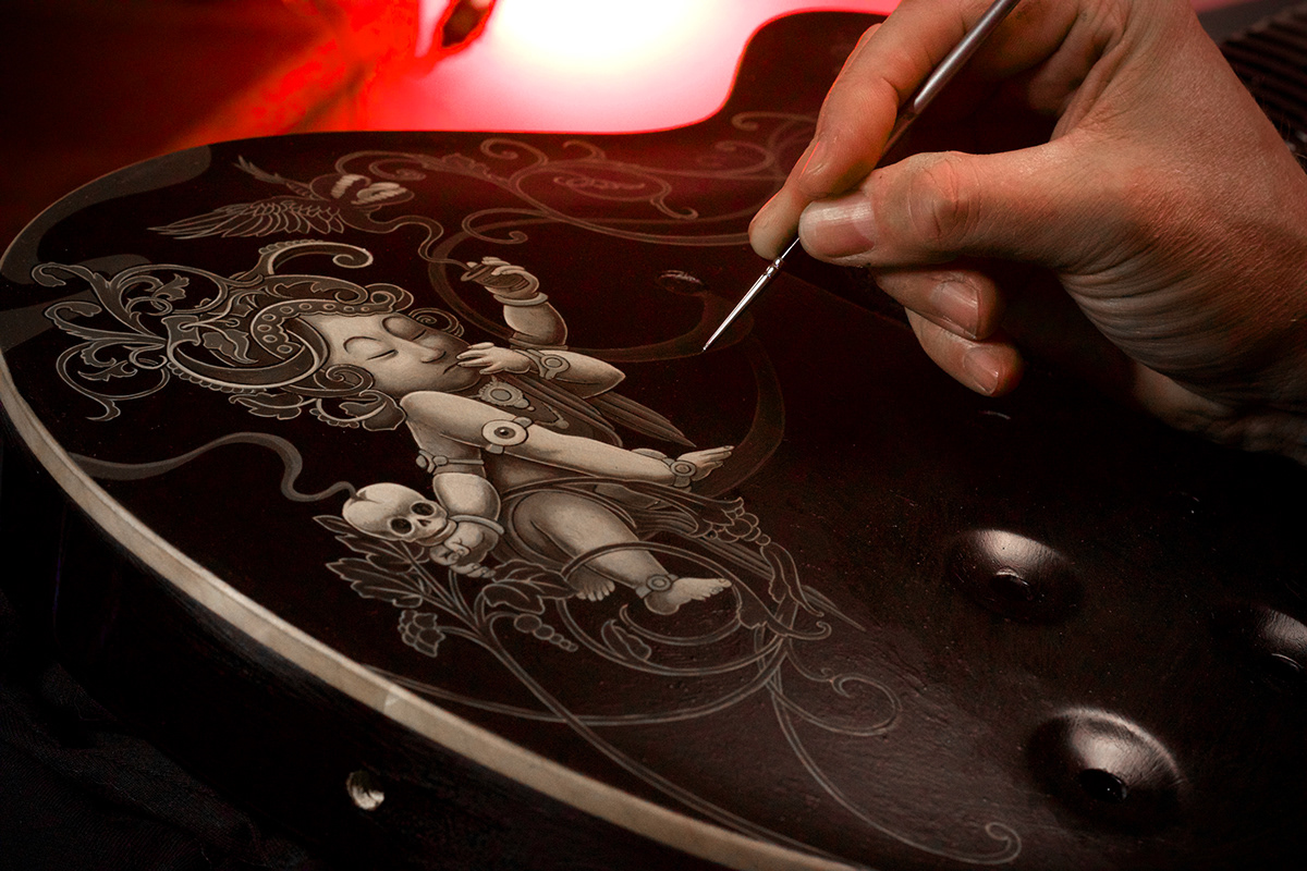 artist artwork designer Drawing  graphics guitar metal music painting   rock