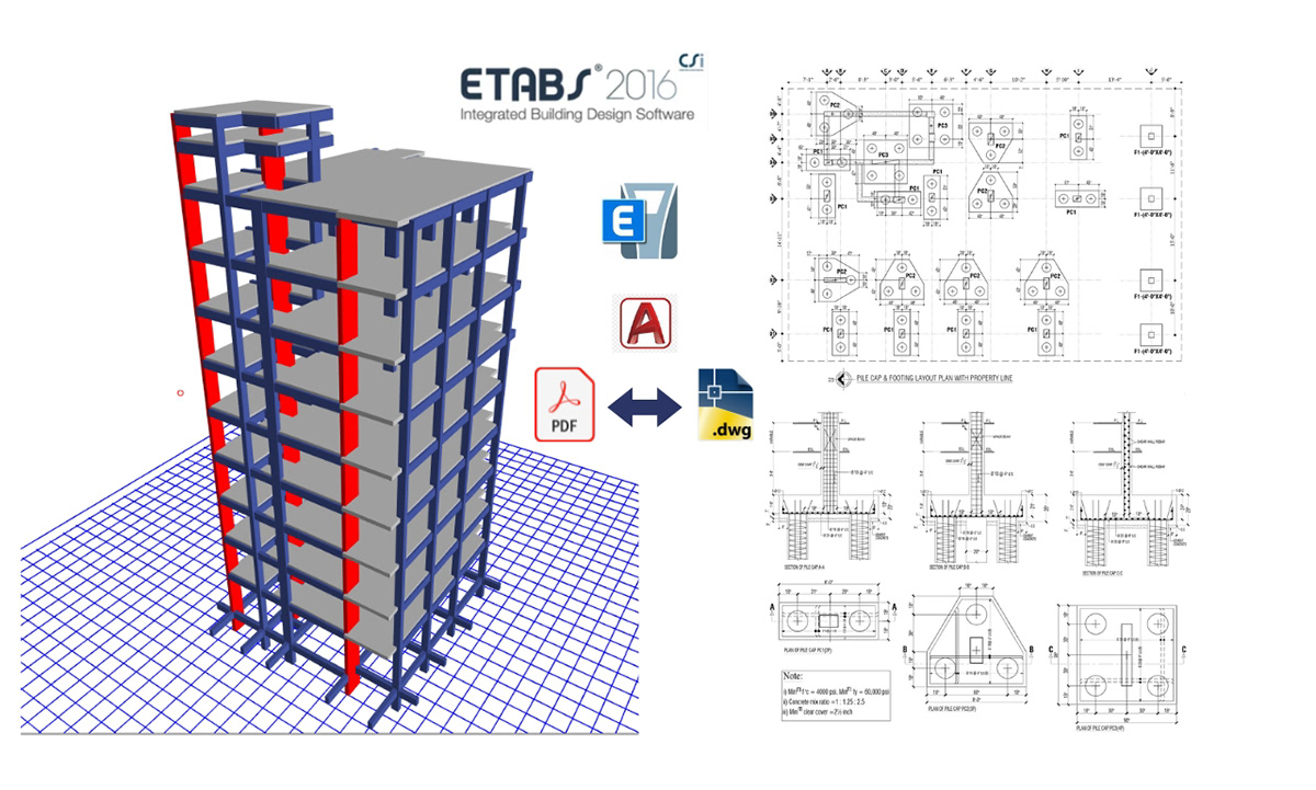 structural design civil engineering construction building architecture AutoCAD modeling building code Etabs