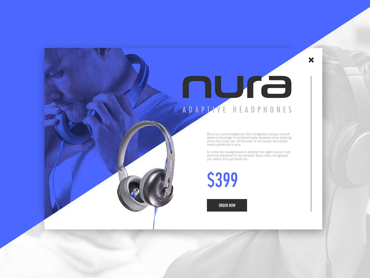 nura headphones advert Kickstarter Technology Smart Adaptive Unique earing tune